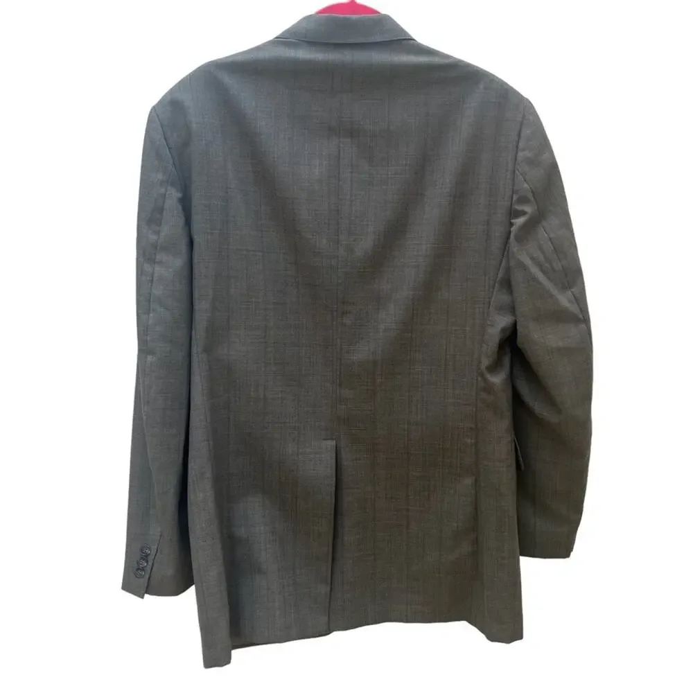 Borck Brothers Fine Clothing Gray Micro Plaid Made in the USA Sport Coat 40R